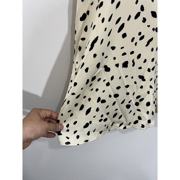 Y2K ASTR The Label Strappy Cowl Neck Satin Slip Mini Dress S Fairy 90s Spotted - Picture 5 of 13